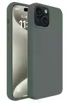 Apple iPhone 15 Plus Kılıf First Silikon - Koyu Yeşil-2