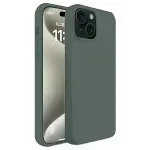 Apple iPhone 15 Plus Kılıf First Silikon - Koyu Yeşil-3