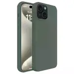 Apple iPhone 15 Plus Kılıf First Silikon - Koyu Yeşil-5