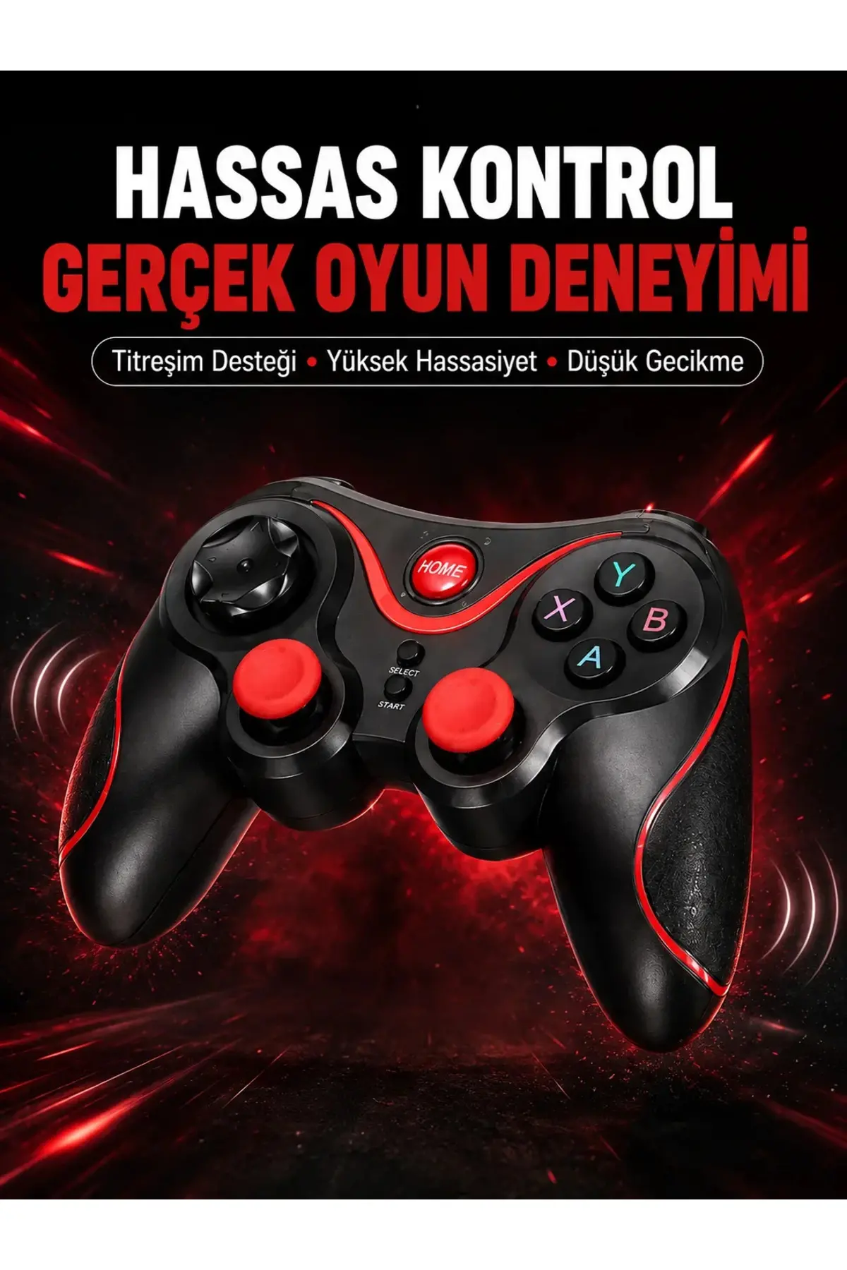 Profesyonel Oyuncu Kablosuz Gamepad Çoklu Cihaz Desteği
