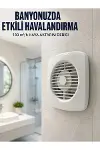 Ev Tipi Dekoratif Aspiratör 16 W 180 m³/h Banyo Mutfak WC Havalandırma Çözümü-1