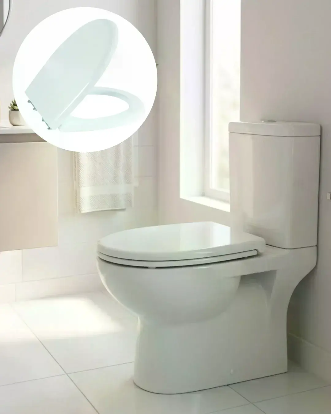 Standart Klozet Kapağı Universal Uyumlu Kolay Tezlik Kaydırmaz Taban Tasarım