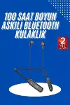 100 Saat Kablolu Boyun Askılı Dijital Göstergeli Bluetooth Kulaklık-2