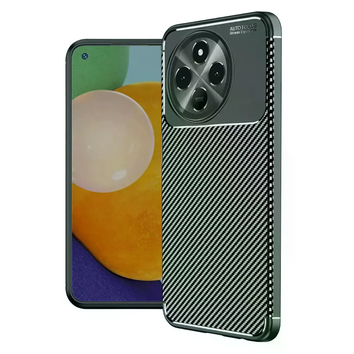 Tecno Spark 30 Pro Kılıf Auto Focus Karbon Kapak - Koyu Yeşil