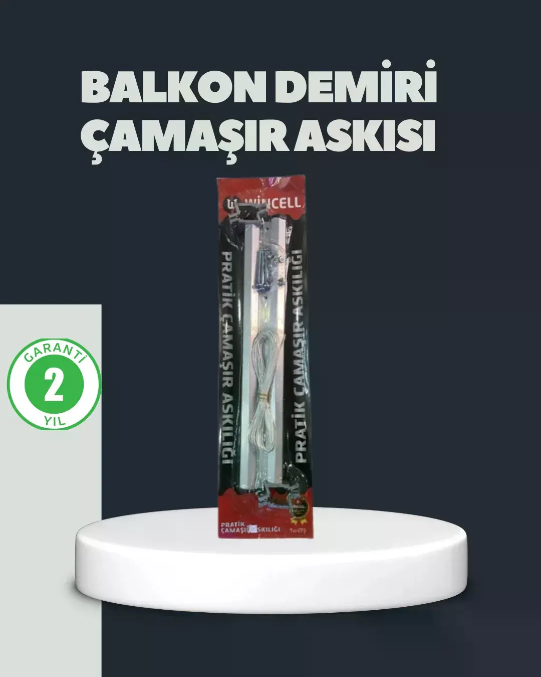Balkon Deri Çamaşır Askısı Kare Derlere Uygun Dayanıklı Tasarım