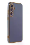 Samsung Galaxy S24 Kılıf Volet Silikon - Mavi-3