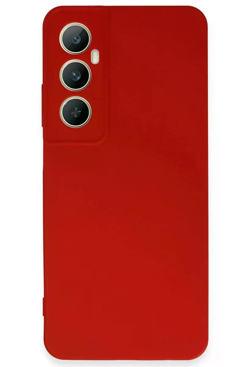 Realme C65 Kılıf First Silikon - Kırmızı