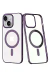 Apple iPhone 14 Plus Kılıf Element Magneticsafe Sert Kapak - Mor-1