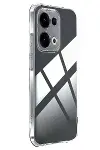 Oppo A6 Pro 4G Lüx Şeffaf Silikon - Şeffaf-1