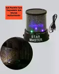 Galaxy Efektli LED Projektör Taşınabilir Yıldız Gece Lambası-3