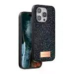 Onegif Apple İphone 15 Pro Max Bright Simli Kapak - Siyah-1