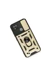 Realme C11 2021 Kılıf Pars Lens Yüzüklü Silikon - Gold-2