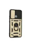 Realme C11 2021 Kılıf Pars Lens Yüzüklü Silikon - Gold-3