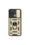 Realme C11 2021 Kılıf Pars Lens Yüzüklü Silikon - Gold-1