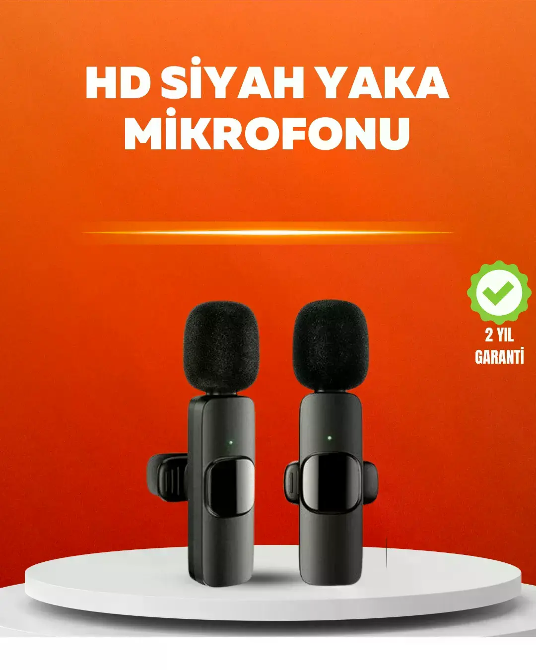 Çift krofonlu Kablosuz Kayıt Seti iPhone Uyumlu Mini Mikrofon