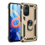 Xiao Red Note 12S Kılıf Sofya Yüzüklü Silikon Kapak - Gold-5