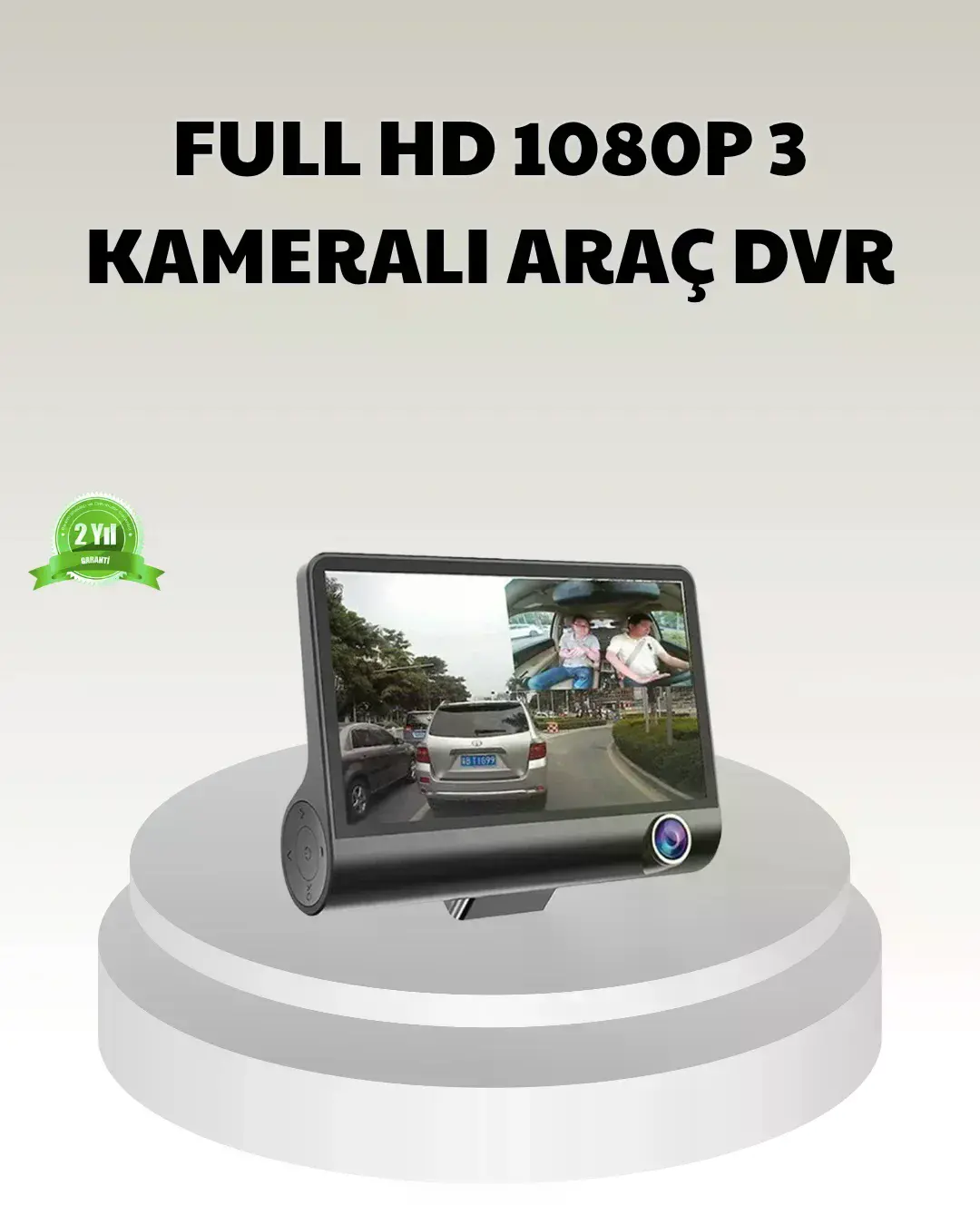 Araç DVR Kamerası 3’lü 170° Geniş Açılı Full HD ve Park Destekli