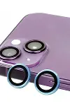 Apple iPhone 13 Raze Metal Kamera Lens - Mavi-1