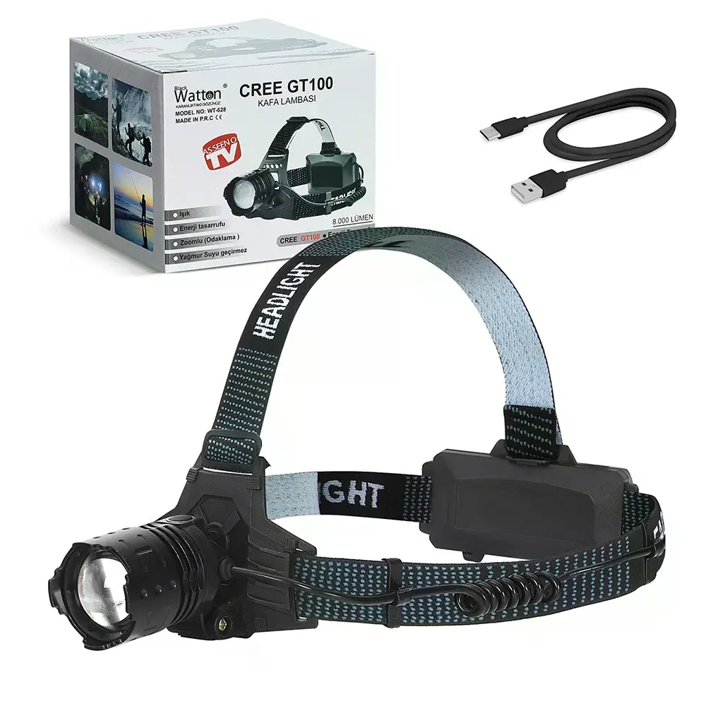 Gt100 Led Şarjlı Kafa Lambası Wt-628