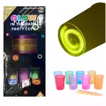 Karanlıkta Yanan Gece Işığı Mega Glow Bardaklar 8 Adet 8.5 X 10.5 Cm-3