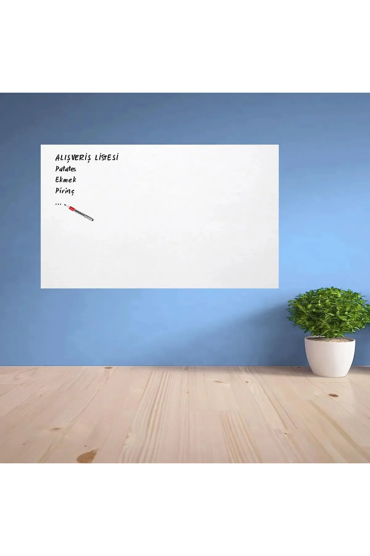 Ders Çalışma Yazı Tahtası Manyetik Duvar Stickerı 100x60 cm