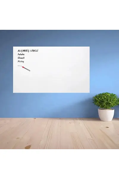 Ders Çalışma Yazı Tahtası Manyetik Duvar Stickerı 100x60 cm