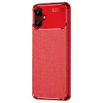 Samsung Galaxy A06 Kılıf Auto Focus Karbon Kapak - Kırmızı-2
