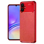 Samsung Galaxy A06 Kılıf Auto Focus Karbon Kapak - Kırmızı-1