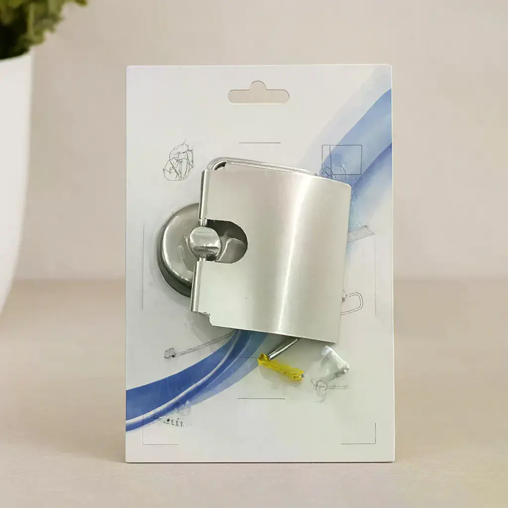 Vidalı Metal WC Kağıtlık Geniş Kapaklı
