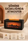 Alev Efektli Aroma Yayıcı Hava Nemlendirici Uzaktan Kumandalı Gece Lambası-1