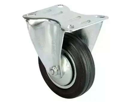 Servis Tekeri - Tablalı Siyah Sabit - Çap 80 Mm