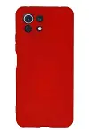 Xiao Mİ 11 Lite Kılıf Nano içi Kadife Silikon - Kırmızı-2