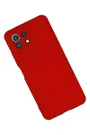 Xiao Mİ 11 Lite Kılıf Nano içi Kadife Silikon - Kırmızı-3