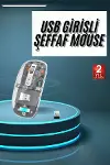 Kablosuz Mouse Fare Şarjlı Bluetooth Wireless Çift Modlu Sessiz-2