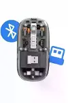 Kablosuz Mouse Fare Şarjlı Bluetooth Wireless Çift Modlu Sessiz-7