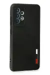 Samsung Galaxy A72 Kılıf Loop Deri Silikon - Siyah-3