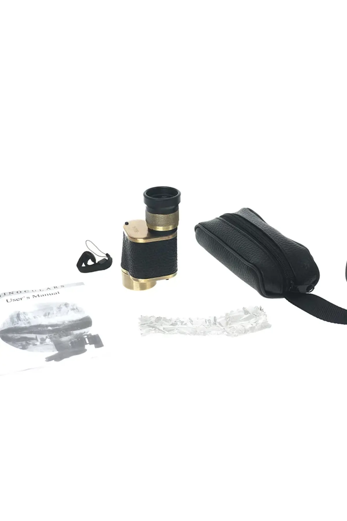 6x24 Baıgısh, Askeri Tarzi Pirinç Ve Deri Kaplamalı, Deri Çantalı Monocular Dürbün Sarı