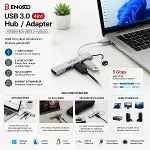 Usb 3.0 Giriş 4IN1 Usb Çoğaltıcı 4 Anahtarlı Port - Hı-speed Usb 3.0 - Usb 2.0 Hub Adaptör EKD-UH60-4
