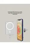 360° Döner Başlıklı MagSafe Araç Telefon Tutucu 15W Güvenli Kablosuz Şarj-8