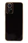 Xiao Red Note 12S Kılıf Volet Silikon - Siyah-1