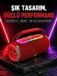 RGB LED Işıklı 20W Taşınabilir Bluetooth Hoparlör IPX6 Suya Dayanıklı-2
