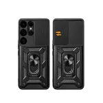 Samsung Galaxy S25 Ultra Kılıf Pars Lens Yüzüklü Silikon - Yeşil-2