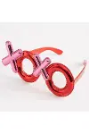 Kırmızı Renk Xoxo Yazılı Parti Gözlüğü 17x7 cm-1
