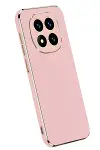 Xiao Red Note 14 Pro Plus Kılıf Volet Silikon - Pembe-1