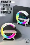 Bluetooth Hoparlör 15W Kablosuz Hızlı Şarj LED Gece Lambası-4