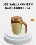 Şarjlı Otomatik Karıştırıcı Kupa Manyetik x Kupa Paslanmaz Çelik İç Astar-2