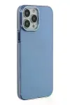 Apple iPhone 13 Pro Kılıf Anka PC Sert Metal Kapak - Mavi-3
