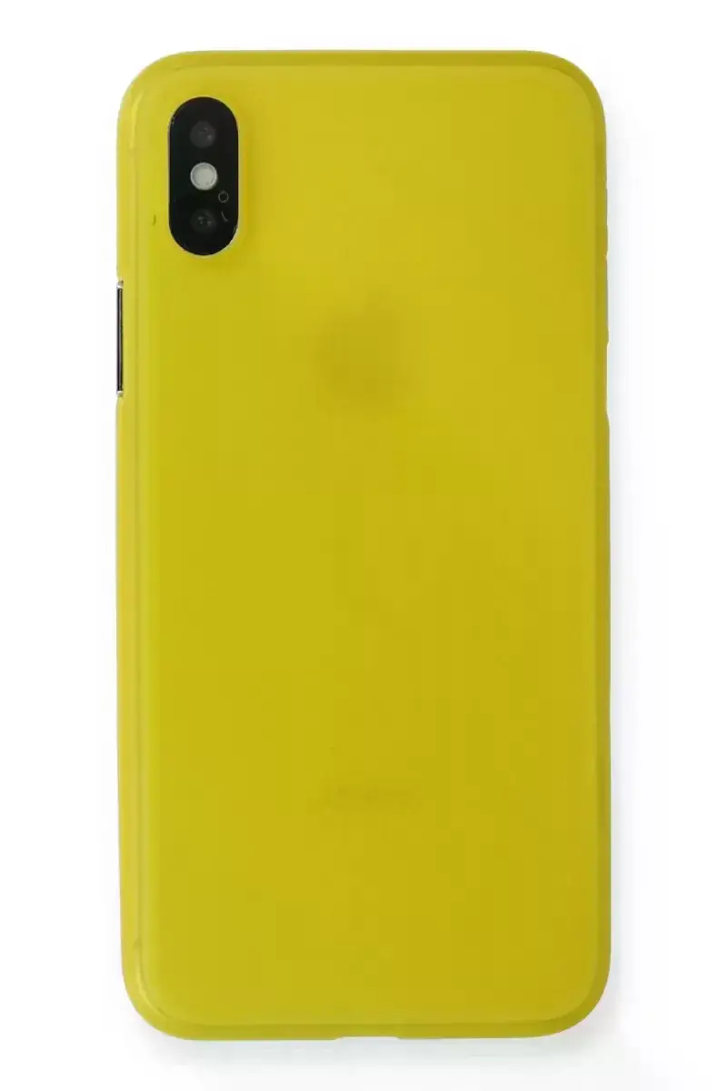 Apple iPhone X Kılıf PP Ultra İnce Kapak - Sarı
