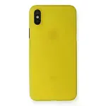 Apple iPhone X Kılıf PP Ultra İnce Kapak - Sarı-2