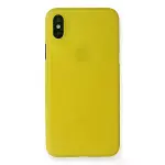 Apple iPhone X Kılıf PP Ultra İnce Kapak - Sarı-3